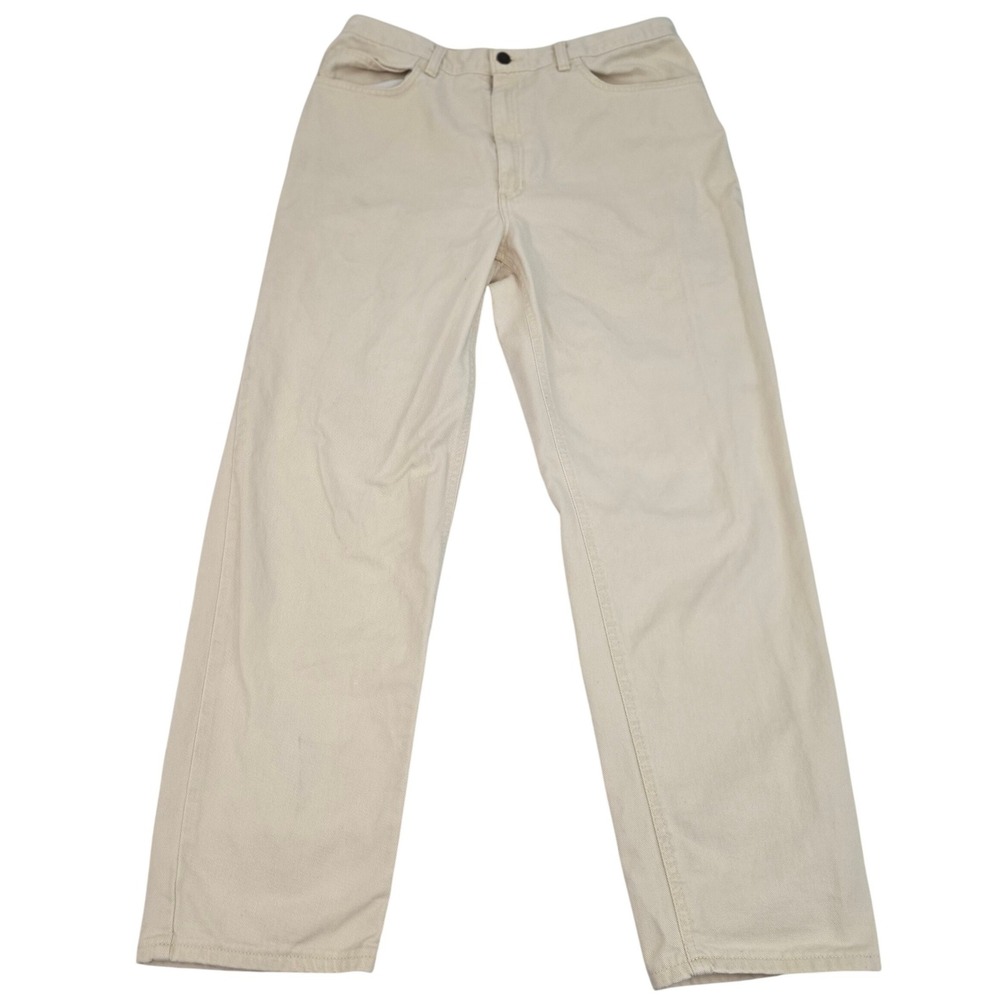 Vintage Jones Jeans Mom Jeans High Waisted Tapered Leg Cream Ecru 100% Cotton 14